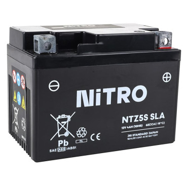 BATTERIE 12V 3,5 Ah NTZ5S NITRO SLA SANS ENTRETIEN PRETE A L'EMPLOI (Lg113xLg70xH85mm) 5414837164333