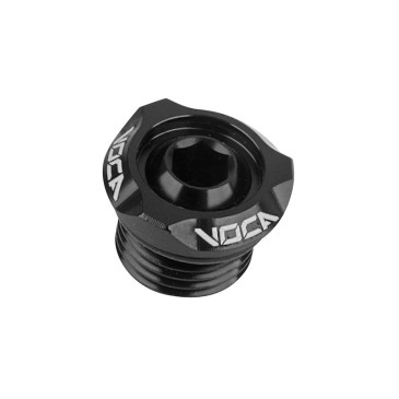 BOUCHON D'HUILE 50 A BOITE VOCA EVO V2 POUR DERBI 50 SENDA, GPR (MOTEUR EURO 2, 3, 4) ALU CNC NOIR 3667385009201
