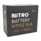 BATTERIE 12V 10 Ah NTX12 NITRO SLA SANS ENTRETIEN PRETE A L'EMPLOI (Lg150xL87xH130mm) (EQUIVALENT YTX12-BS / AGM / GEL) 5414837156352