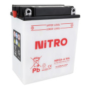 BATTERIE 12V 12 Ah NB12A-A NITRO CONVENTIONNELLE AVEC ENTRETIEN (Lg134xL80xH160mm) (EQUIVALENT YB12A-A) 5414837145240