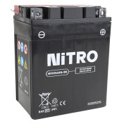 BATTERIE 12V 12 Ah YTX14AHL-BS NITRO MF SANS ENTRETIEN AVEC PACK ACIDE (Lg134xL89xH166mm) 5414837137733