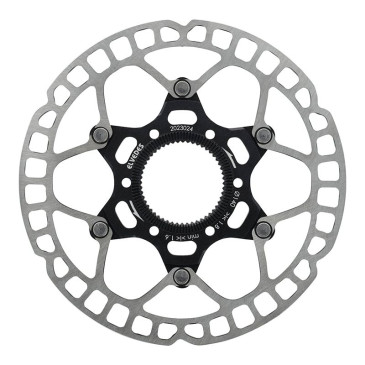 DISQUE DE FREIN ROUTE CENTERLOCK ELVEDES 140 mm ACIER ARGENT / ALU NOIR (ULTRA-LEGER) -EPAISSEUR 1.8 mm- 8716706026795
