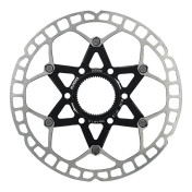 DISQUE DE FREIN ROUTE / VTT CENTERLOCK ELVEDES 160 mm ACIER ARGENT / ALU NOIR (ULTRA-LEGER 117 g) -EPAISSEUR 1.8 mm- 8716706026801