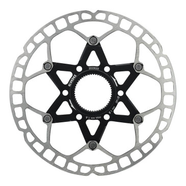 DISQUE DE FREIN ROUTE / VTT CENTERLOCK ELVEDES 160 mm ACIER ARGENT / ALU NOIR (ULTRA-LEGER 117 g) -EPAISSEUR 1.8 mm- 8716706026801