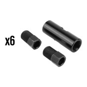 KIT RALLONGE DURITE ELVEDES POUR FREIN HYDRAULIQUE NOIR (6 DOUILLES + 12 VIS COMPRESSION RACCORD DURITE 5,5 mm) 8716706028836