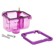 CUVE DE CARBURATEUR TYPE PWK 19 à 30 mm TRANSPARENT VIOLET (INCLUS VIS ET REHAUSSEUR DE CUVE) -SELECTION P2R- 3701213440443