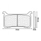 PLAQUETTE DE FREIN CL BRAKES POUR HONDA 600 CBR RR 2024> AV, 1000 CB R 2018> AV, 1100 CMX REBEL 2021> AV (1252 A3+ TOURING METAL FRITTE) 0841754015397