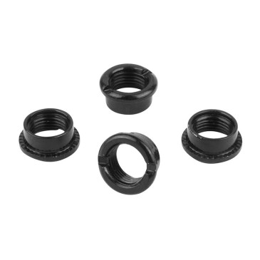 INTRAVIS PEDALIER SAMOX ACIER NOIR COMPATIBLE MONO PLATEAU 4 BRANCHES (JEU DE 4) - CHEMINEE M8x0.75x3.7L 0887539029166