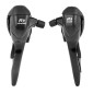LEVIER/MANETTE ROUTE PATIN MICROSHIFT 9V. DOUBLE ALU NOIR COMPATIBLE SHIMANO (PAIRE SACHET POUR ATELIER) 3700948241530