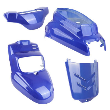 CARROSSERIE/CARENAGE SCOOT ADAPTABLE MBK 50 BOOSTER 2004>/YAMAHA 50 BWS 2004> BLEU YAM VERSION TUNING (KIT 4 PIECES) -P2R- 3667385010450