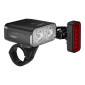 ECLAIRAGE VELO USB KIT OSRAM LED EXPLORER 1000 LUMENS NOIR FONCTION ECLAIRAGE AUTOMATIQUE/MODE FLASH/ FEU STOP (AUTONOMIE 4H-18H) (AVANT+ARRIERE) 4062172426121