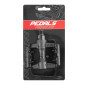 FLAT PEDAL FOR MTB- -RESIN-NEWTON -BLACK- -ALUMINIUM BODY -BLACK- 9/16" (PAIR ON CARD) 3700948072301