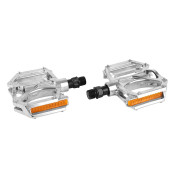 PEDALE VTT / BMX NEWTON ALU ARGENT 9/16" ROULEMENT DU (PAIRE) 3700948072257