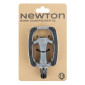 FLAT PEDAL FOR URBAN BIKE- -ALUMINIUM- NEWTON 811 SILVER 9/16" (PAIR ON CARD) 3700948260289