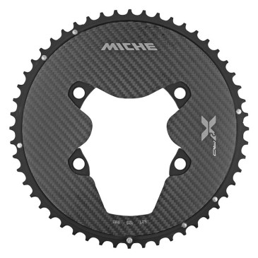 PLATEAU ROUTE 4BRA D.110 POUR SHIMANO ULTEGRA R8100 MICHE 52DTS EXTERIEUR NOIR 12V. ALU, CARBONE 3K (poids 127 g) -X2 RD R81- 8054757045380