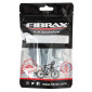 BRAKE PADS FOR URBAN BIKE - THREADED STUD ASSYMETRIC - FIBRAX (RALEIGH TYPE) 45mm (1 PAIR) 5027373070015