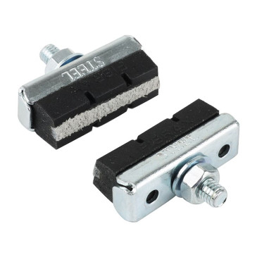 BRAKE PADS FOR URBAN BIKE- SYMETRIC FIBRAX -WET CONDITIONS FOR STEEL RIM 40mm (1 PAIR ON CARD) 5027373300419