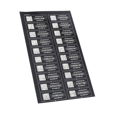 IDENTIFICATION LABEL/ANTITHEFT MARKING FOR BICYCLES - AUVRAY ICABIKE with QR CODE (COMPULSORY IN FRANCE) (SOLD PER 20) 3700948224359