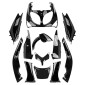 CARROSSERIE/CARENAGE MAXISCOOTER ADAPTABLE YAMAHA 500 TMAX 2001>2007 NOIR BRILLANT -STYLE ORIGINE- (KIT 12 PIECES) -P2R- 3700948104101