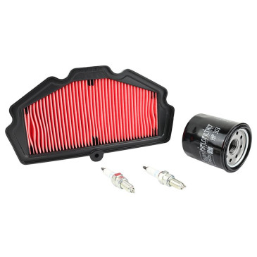 KIT ENTRETIEN MOTO ADAPTABLE KAWASAKI 650 Z650 2017>, Z650 RS 2022>, NINJA 650 2017>, VERSYS 2015>, VULCAN S 2015> (PACK 4 PIECES) -SELECTION P2R PREMIUM- 3667385012041