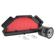 KIT ENTRETIEN MOTO ADAPTABLE KAWASAKI 650 ER-6F, ER-6N 2012>2016 (PACK 4 PIECES) -SELECTION P2R PREMIUM- 3667385010726