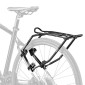 PORTE BAGAGE VELO ARRIERE POUR SACOCHE SYSTEME PAKRAK ALU FIXATION SUR HAUBANS PAR COLLIERS NOIR 26" A 29" COMPATIBLE VAE (poids Maxi 12 kg) 3667385004060