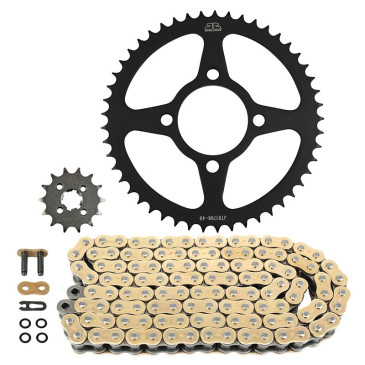 KIT CHAINE ADAPTABLE SUZUKI 125 RV VANVAN 2007>2018 428 14x49 (DIAM COURONNE 64/84/10.5) (DEMULTIPLICATION ORIGINE) -JT SPROCKETS/DID- 3667385005906