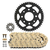 KIT CHAINE ADAPTABLE HONDA 125 XL S 1979>1982, XR 1979>1982 428 14x47 (DIAM COURONNE 58/90/10.5) (DEMULTIPLICATION ORIGINE) -JT SPROCKETS/DID- 3667385005913