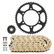 KIT CHAINE ADAPTABLE KAWASAKI 125 Z125 2019>2024 / NINJA 125 2019>2024 428 16x56 (DEMULTIPLICATION ORIGINE) -JT SPROCKETS/DID- 3667385005920