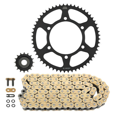KIT CHAINE ADAPTABLE KAWASAKI 125 Z125 2019>2024 / NINJA 125 2019>2024 428 16x56 (DEMULTIPLICATION ORIGINE) -JT SPROCKETS/DID- 3667385005920