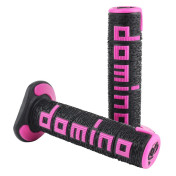 REVETEMENT POIGNEE DOMINO MOTO OFF ROAD A360 NOIR/FUCHSIA CLOSED END 120-123mm (PAIRE) 8033900036642