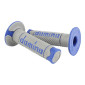 REVETEMENT POIGNEE DOMINO MOTO OFF ROAD A260 GRIS/BLEU CLOSED END 120mm (PAIRE) 8033900034136