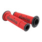 REVETEMENT POIGNEE DOMINO MOTO ON ROAD A450 ROUGE/NOIR OPEN END 120-125mm (PAIRE) 8033900016576