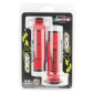 REVETEMENT POIGNEE DOMINO MOTO ON ROAD A450 ROUGE/NOIR OPEN END 120-125mm (PAIRE) 8033900016576