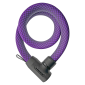 ANTIVOL VELO CHAINE A CLE ABUS YARNIT 4004K DIAM 24 mm LONGUEUR 110 cm AVEC SERRURE INTEGREE VIOLET -NIVEAU SECURITE 7- 4003318506680