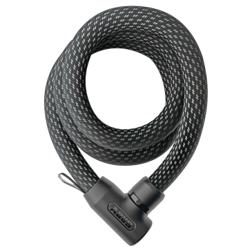 ANTIVOL VELO CHAINE A CLE ABUS YARNIT 4004K DIAM 24 mm LONGUEUR 140 cm AVEC SERRURE INTEGREE NOIR -NIVEAU SECURITE 7- 4003318506376