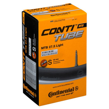 CHAMBRE A AIR VELO 27.5 x 1.75-2.40 CONTINENTAL MTB VALVE PRESTA OBUS DEMONTABLE 42 mm (OFFRE SPECIALE) 4019238623550