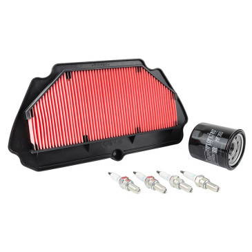 KIT ENTRETIEN MOTO ADAPTABLE KAWASAKI 636 ZX-6R NINJA 2013> (PACK 6 PIECES) -SELECTION P2R PREMIUM- 3667385010849