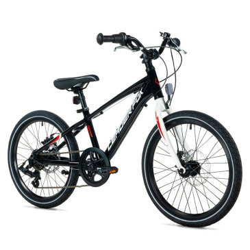 VELO MUSCULAIRE VTT 20 LEADER FOX GAMP 2026 GARCON NOIR 6V (TAILLE ENFANT 120 à 135 cm)