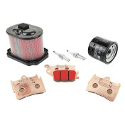 KIT ENTRETIEN MOTO ADAPTABLE YAMAHA 700 MT-07 2014>, TRACER 2016>, XSR 2016>, YZF-R7 2022> PLAQUETTE METAL FRITTE (PACK 7 PIECES) -SELECTION P2R PREMIUM- 3667385011341