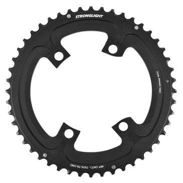 PLATEAU ROUTE 4BRA D.110 POUR SHIMANO ULTEGRA R8100 STRONGLIGHT 48DTS EXTERIEUR NOIR ALU 12V. POUR INTERIEUR 34DTS 3700223726035