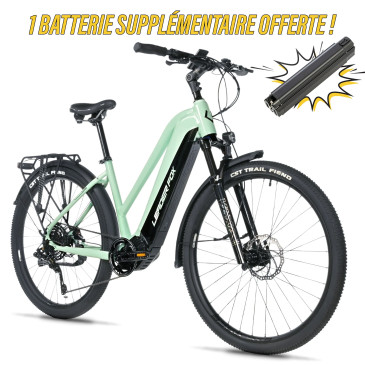 VELO ELECTRIQUE/VAE VTC 28 LEADER FOX BARNET 2025 FEMME VERT D'EAU 9V MOTEUR CENTRAL BAFANG M510 36V 95Nm BATTERIE 20Ah (18'' - H46cm - TAILLE M - POUR ADULTE DE 168cm à 178cm) 8592826103727