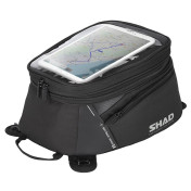 SACOCHE DE RESERVOIR MOTO SHAD SL20F EXTENSIBLE NOIR 12L/15L (FIXATION INCLUSE) (X0SL201F) 8430358705166