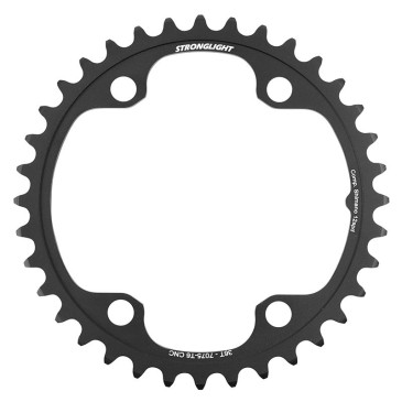 PLATEAU ROUTE 4BRA D.110 POUR SHIMANO ULTEGRA R8100 / 105 R7100 STRONGLIGHT 34DTS INTERIEUR NOIR CT2 12V. POUR EXTERIEUR 44-48-50DTS 3700223725991