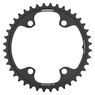 PLATEAU ROUTE 4BRA D.110 POUR SHIMANO ULTEGRA R8100 / 105 R7100 STRONGLIGHT 40DTS INTERIEUR NOIR ALU 12V. POUR EXTERIEUR 44-48-50DTS 3700223724437