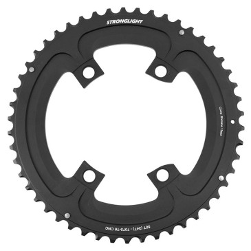 PLATEAU ROUTE 4BRA D.110 POUR SHIMANO ULTEGRA R8100 STRONGLIGHT 48DTS EXTERIEUR NOIR ALU 12V. POUR INTERIEUR 34DTS 3700223726042