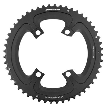 PLATEAU ROUTE 4BRA D.110 POUR SHIMANO ULTEGRA R8100 STRONGLIGHT 52DTS EXTERIEUR NOIR ALU 12V. POUR INTERIEUR 36DTS 3700223724536