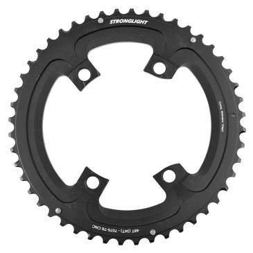 PLATEAU ROUTE 4BRA D.110 POUR SHIMANO 105 R7100 STRONGLIGHT 48DTS EXTERIEUR NOIR ALU 12V. POUR INTERIEUR 34DTS 3700223726097