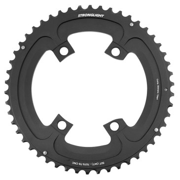 PLATEAU ROUTE 4BRA D.110 POUR SHIMANO 105 R7100 STRONGLIGHT 50DTS EXTERIEUR NOIR ALU 12V. POUR INTERIEUR 34DTS LIVRE AVEC KIT INTRAVIS 3700223726103