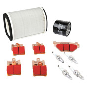 KIT ENTRETIEN MOTO ADAPTABLE YAMAHA 1300 FJR 2013>2020 PLAQUETTE METAL FRITTE (PACK 9 PIECES) -SELECTION P2R PREMIUM- 3667385011174